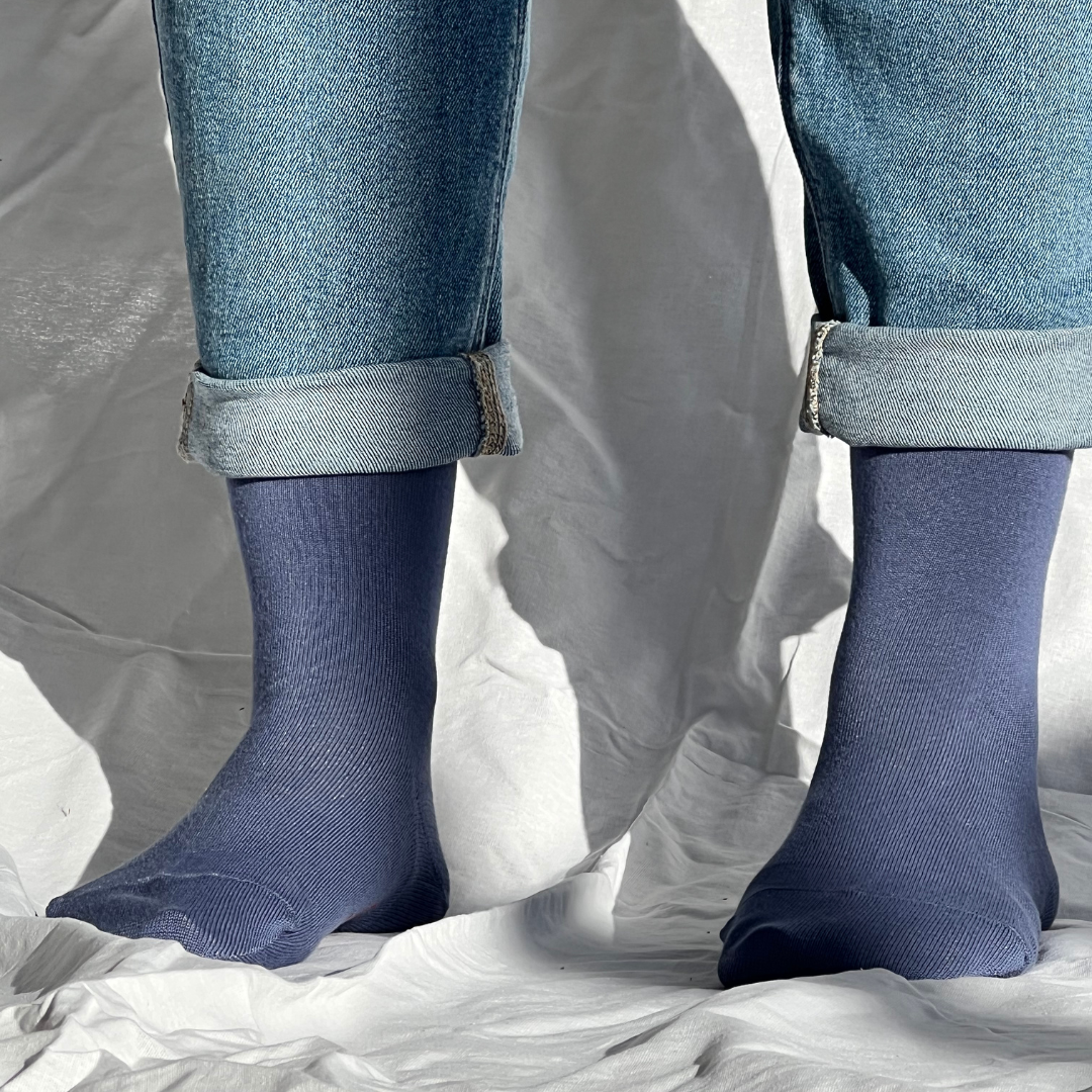Pure Silver socks are antimicrobial, anti-odor and antistatic.
